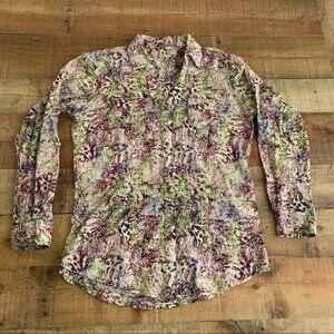 Wrangler Rock 47 womens purple and green western shirt - L